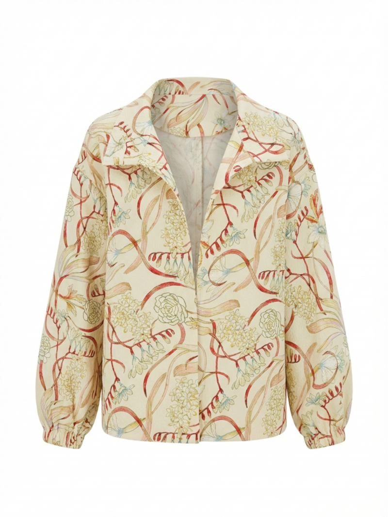 Chaqueta Ligera Estampada Floral