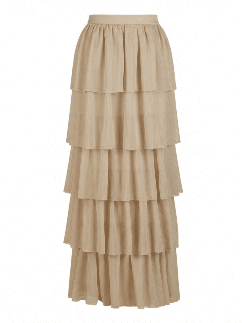 Falda Larga de Volantes