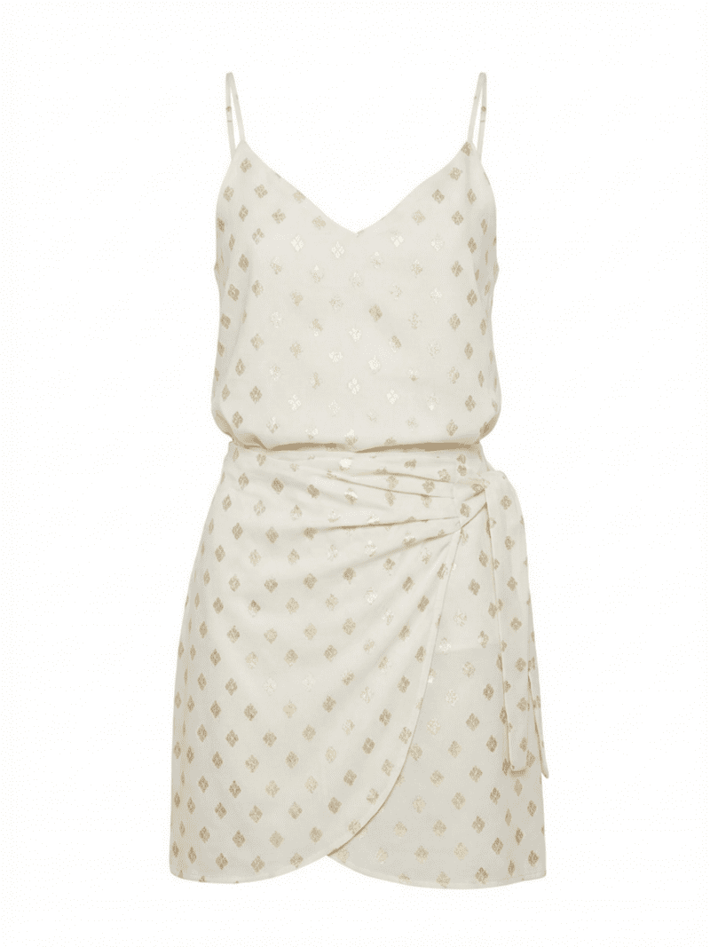 Conjunto Marfil Estampado Dorado