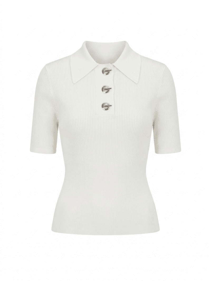 Top Polo Botones Metálicos