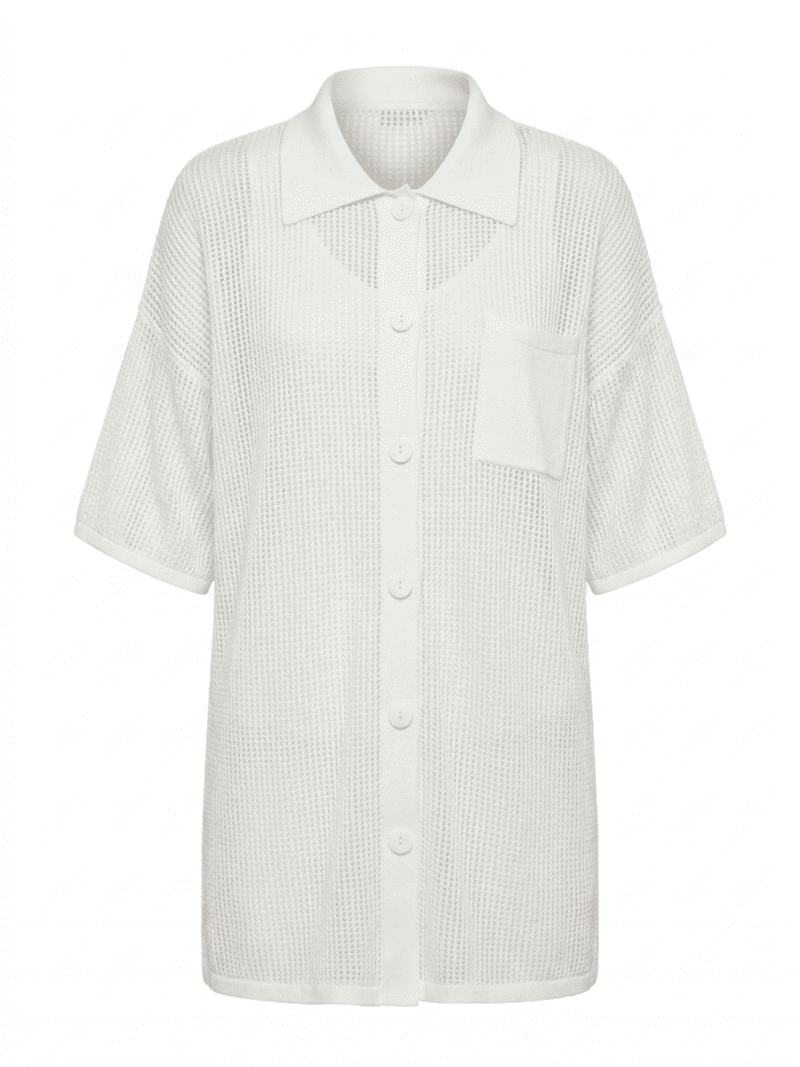 Camisa Punto Calado Botones